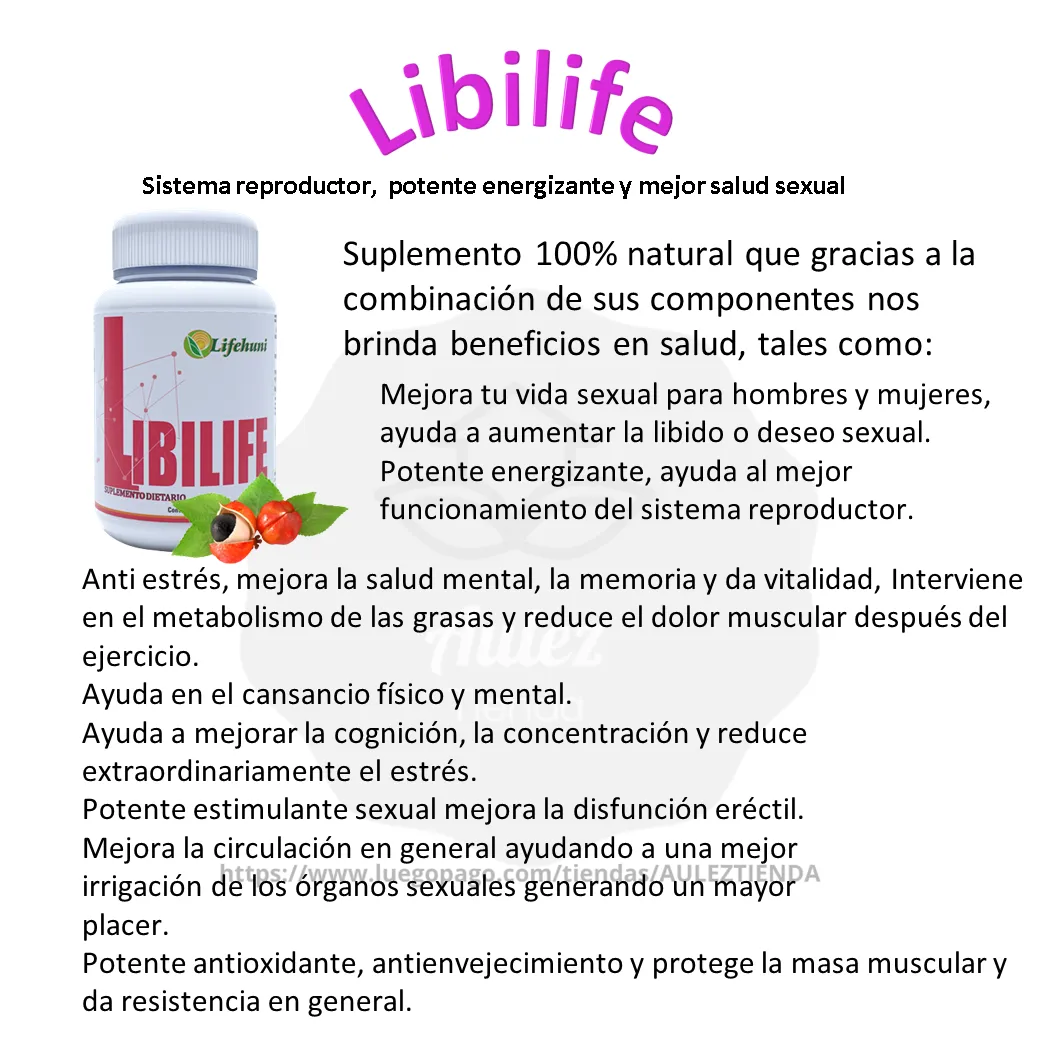 Libilife Potente Energizante Y Mejor Salud Sexual LIFEHUNI